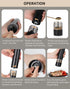 Electric Salt and Pepper Shaker Rechargeable Pepper Grinder Mill Set.